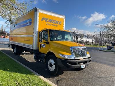 International MV607 Box Truck - 220HP, 7 Speed Automatic, Roll up Door