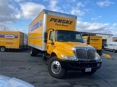 International MV607 Box Truck - 220HP, 7 Speed Automatic, Roll up Door