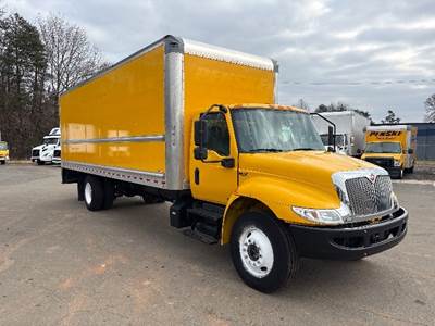 International MV607 Box Truck - 220HP, 6 Speed Automatic, Roll up Door