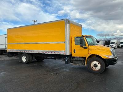 International MV607 Box Truck - 220HP, 6 Speed Automatic, Roll up Door