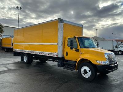 International MV607 Box Truck - 220HP, 6 Speed Automatic, Roll up Door