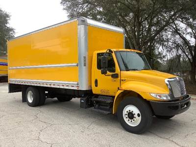 International MV607 Box Truck - 220HP, 6 Speed Automatic, Roll up Door