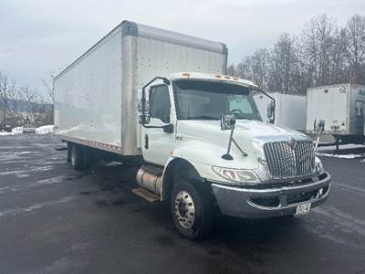 International MV607 Box Truck - 240HP, 6 Speed Automatic, Swing Door