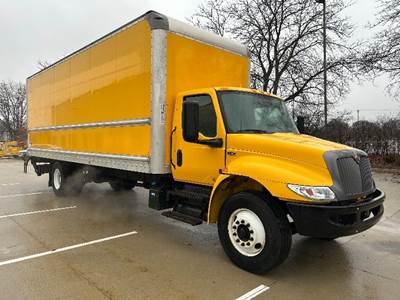 International MV607 Box Truck - 220HP, 6 Speed Automatic, Roll up Door