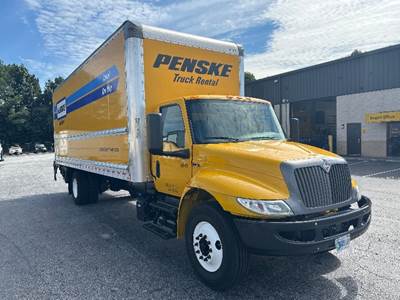 International MV607 Box Truck - 220HP, 6 Speed Automatic, Roll up Door