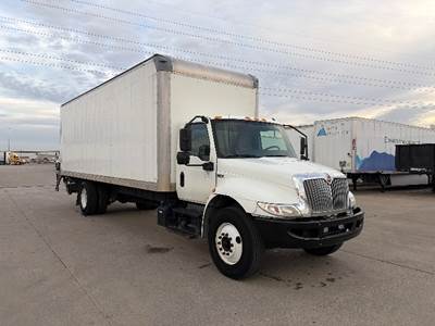 International MV607 Box Truck - 220HP, 7 Speed Automatic, Roll up Door