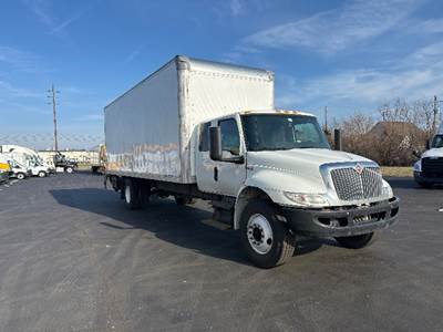 International MV607 Box Truck - 260HP, 6 Speed Automatic, Roll up Door