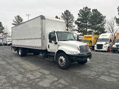 International MV607 Box Truck - 220HP, 6 Speed Automatic, Roll up Door