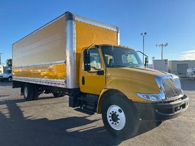 International MV607 Box Truck - 220HP, 6 Speed Automatic, Roll up Door