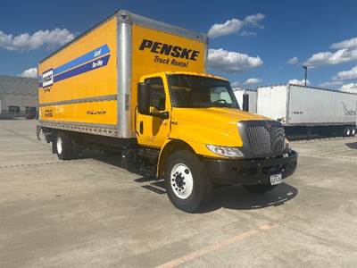 International MV607 Box Truck - 220HP, 6 Speed Automatic, Roll up Door