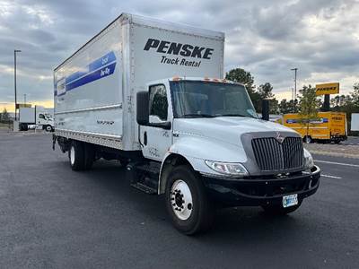 International MV607 Box Truck - 220HP, 6 Speed Automatic, Roll up Door
