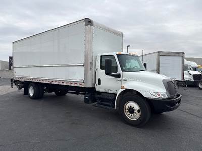 International MV607 Box Truck - 220HP, 6 Speed Automatic, Roll up Door