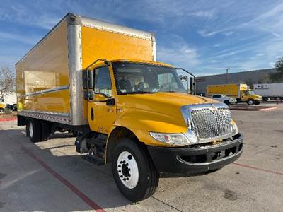International MV607 Box Truck - 220HP, 6 Speed Automatic, Roll up Door