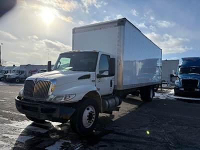 International MV607 Box Truck - 260HP, 6 Speed Automatic, Roll up Door