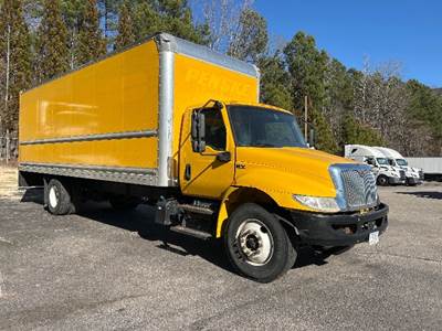 International MV607 Box Truck - 220HP, 6 Speed Automatic, Roll up Door