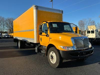 International MV607 Box Truck - 220HP, 6 Speed Automatic, Roll up Door