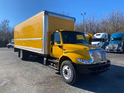International MV607 Box Truck - 220HP, 6 Speed Automatic, Roll up Door