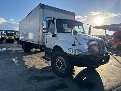 International MV607 Box Truck - 240HP, 6 Speed Automatic, Roll up Door