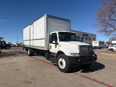 International MV607 Box Truck - 220HP, 6 Speed Automatic, Roll up Door