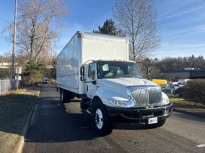 International MV607 Box Truck - 220HP, 6 Speed Automatic, Roll up Door