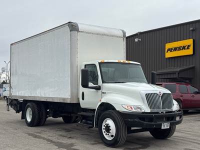International MV607 Box Truck - 220HP, 7 Speed Automatic, Roll up Door