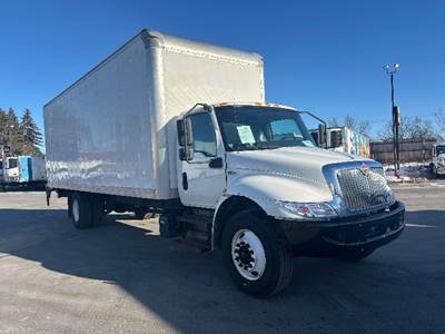 International MV607 Box Truck - 220HP, 6 Speed Automatic, Roll up Door