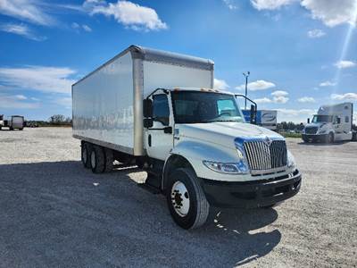 International MV607 Box Truck - 260HP, 6 Speed Automatic, Roll up Door