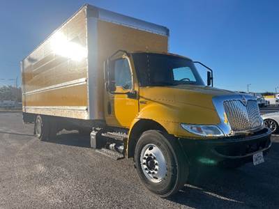 International MV607 Box Truck - 220HP, 6 Speed Automatic, Roll up Door