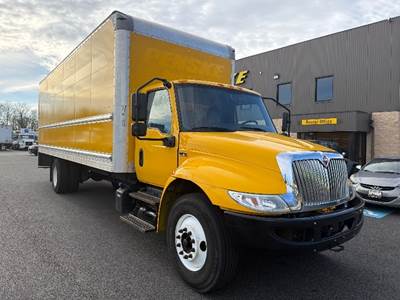 International MV607 Box Truck - 220HP, 6 Speed Automatic, Roll up Door