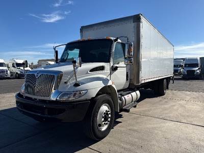 International MV607 Box Truck - 240HP, 6 Speed Automatic, Roll up Door