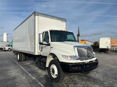 International MV607 Box Truck - 240HP, 6 Speed Automatic, Roll up Door