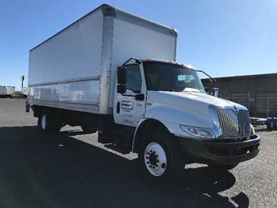 International MV607 Box Truck - 220HP, 6 Speed Automatic, Roll up Door