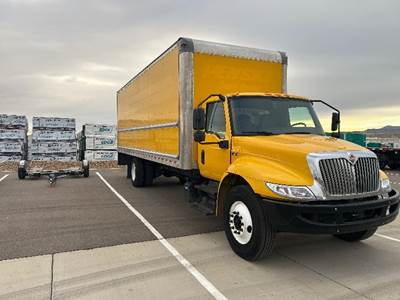 International MV607 Box Truck - 220HP, 6 Speed Automatic, Roll up Door