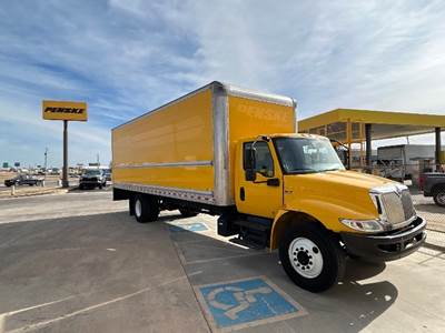 International MV607 Box Truck - 220HP, 6 Speed Automatic, Roll up Door