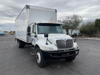 International MV607 Box Truck - 250HP, 6 Speed Automatic, Roll up Door