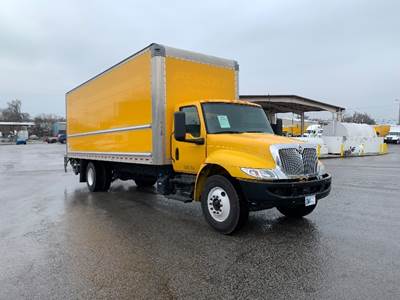 International MV607 Box Truck - 220HP, 6 Speed Automatic, Roll up Door