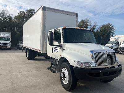 International MV607 Box Truck - 220HP, 6 Speed Automatic, Roll up Door