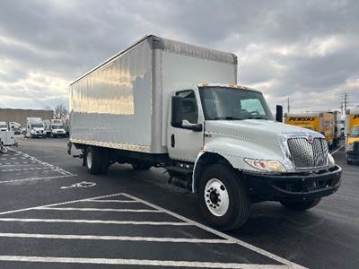 International MV607 Box Truck - 220HP, 7 Speed Automatic, Roll up Door