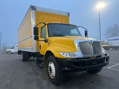 International MV607 Box Truck - 220HP, 6 Speed Automatic, Roll up Door