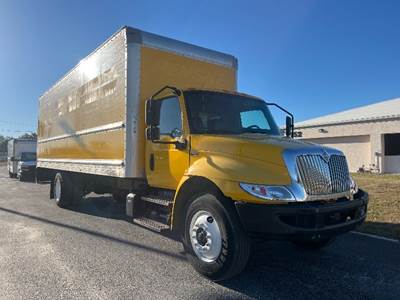International MV607 Box Truck - 220HP, 6 Speed Automatic, Roll up Door