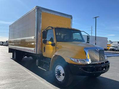 International MV607 Box Truck - 220HP, 6 Speed Automatic, Roll up Door