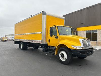 International MV607 Box Truck - 220HP, 6 Speed Automatic, Roll up Door