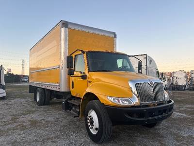International MV607 Box Truck - 220HP, 6 Speed Automatic, Roll up Door