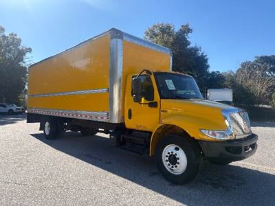 International MV607 Box Truck - 220HP, 6 Speed Automatic, Roll up Door