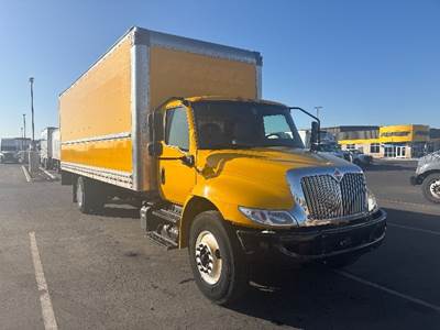 International MV607 Box Truck - 220HP, 6 Speed Automatic, Roll up Door