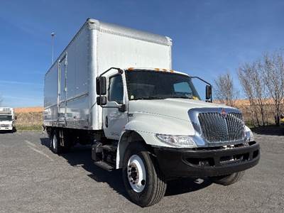 International MV607 Box Truck - 220HP, 7 Speed Automatic, Roll up Door