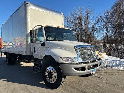 International MV607 Box Truck - 220HP, 6 Speed Automatic, Roll up Door
