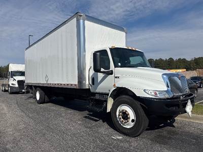 International MV607 Box Truck - 220HP, 6 Speed Automatic, Roll up Door