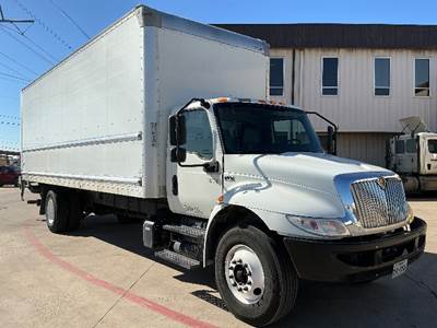 International MV607 Box Truck - 220HP, 6 Speed Automatic, Roll up Door