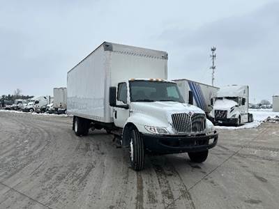 International MV607 Box Truck - 220HP, 6 Speed Automatic, Roll up Door